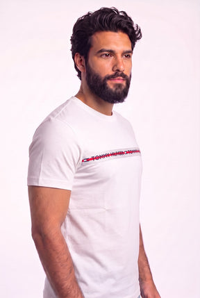Camiseta TH Bondi Graphic Tape - Off White