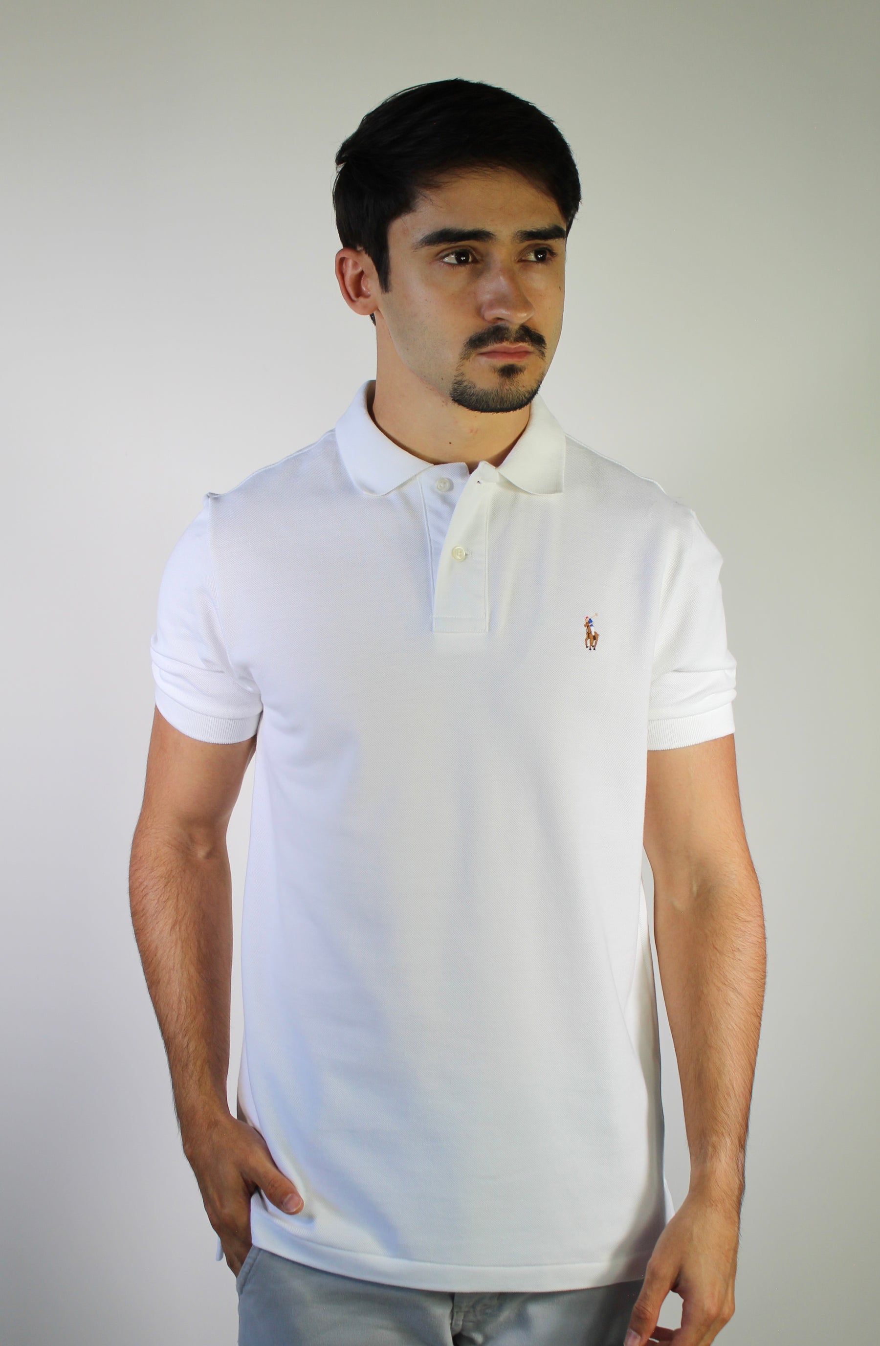 Camisa Gola Polo RL - Branca Small Pony Colorido