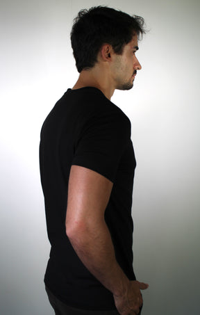 Camiseta AX Side Logo Line - Preta