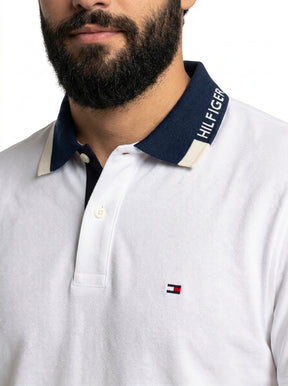 Camisa Gola Polo TH Trademark Contrast - Branca