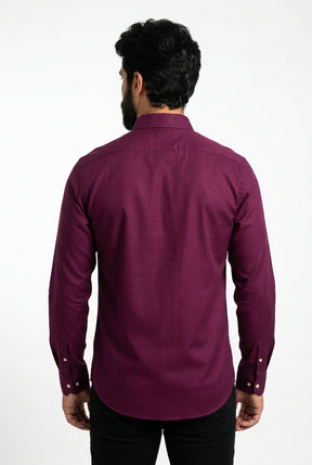 Camisa Social Lisa RL Manga Longa - Burgundy