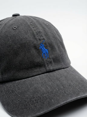 Boné Polo RL Classic - Chumbo Small Pony Azul