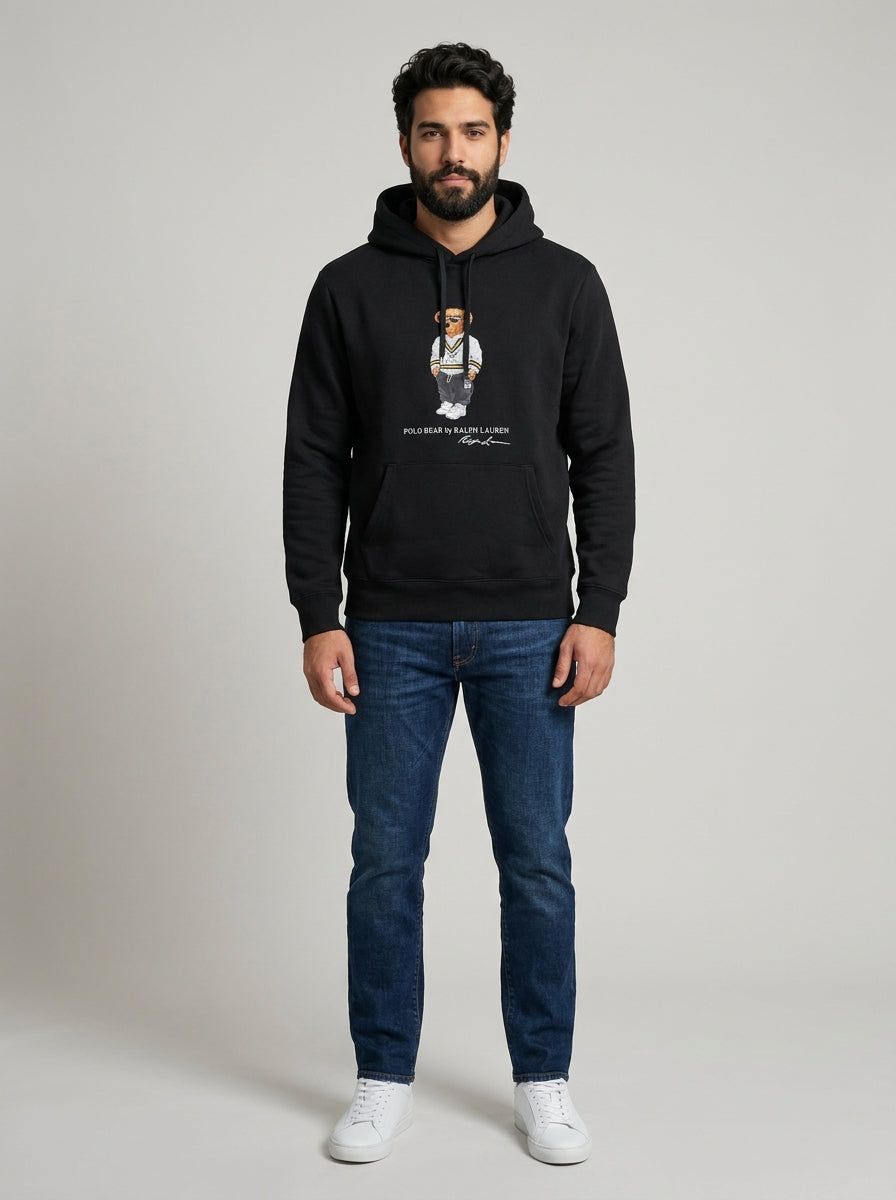 Moletom RL Polo Bear Hooded Sweatshirt - Preto
