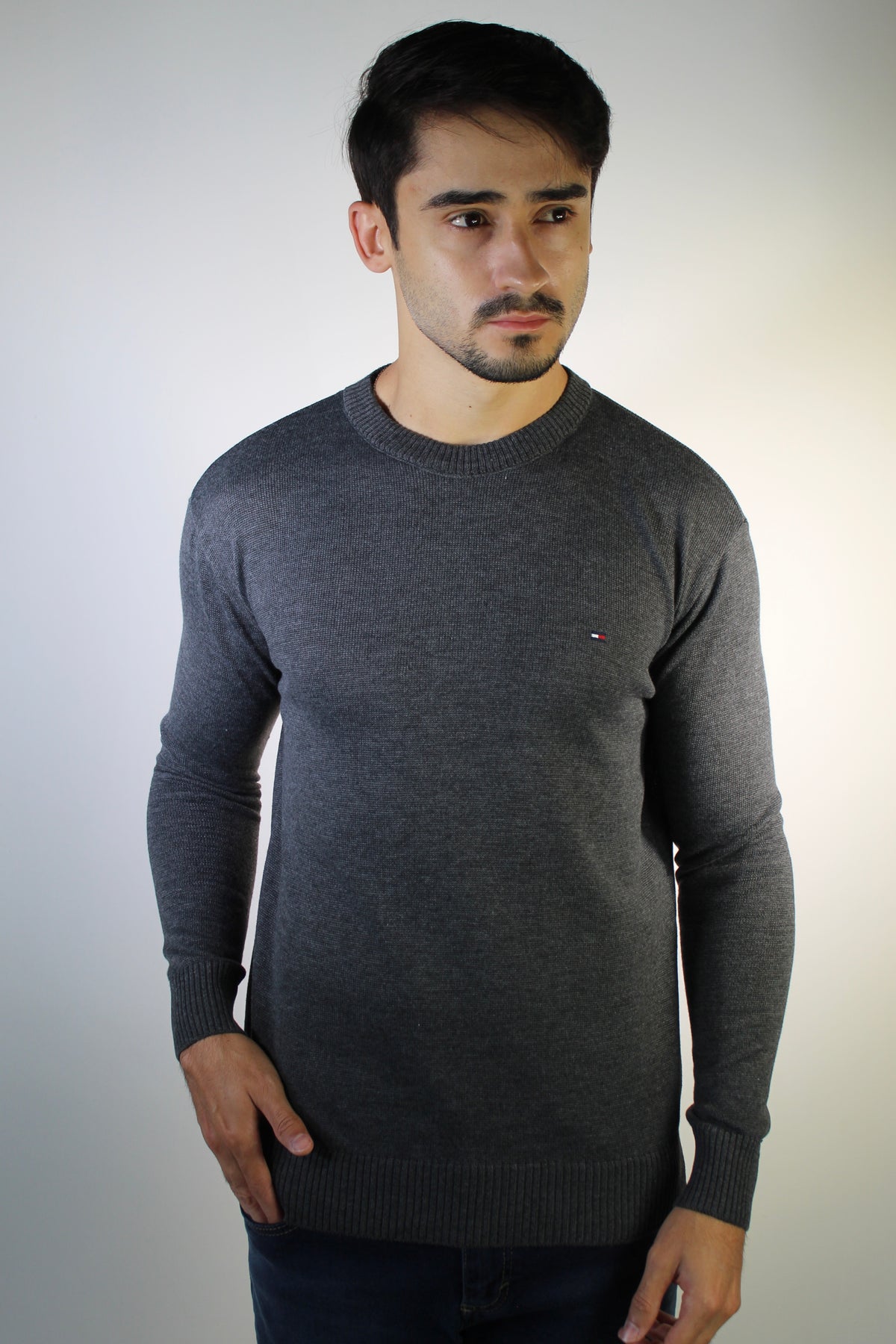 Suéter Masculino TH - Chumbo Mescla