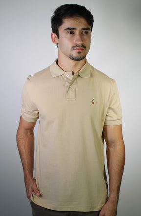 Camisa Gola Polo RL - Cáqui Small Pony Colorido