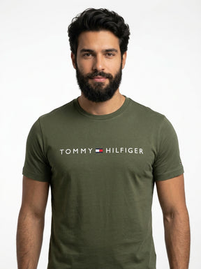Camiseta TH Urban Line Statement - Verde Musgo