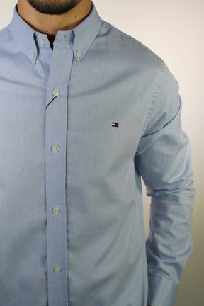 Camisa Social Lisa Manga Longa TH Classic  - Azul Bebê Mescla
