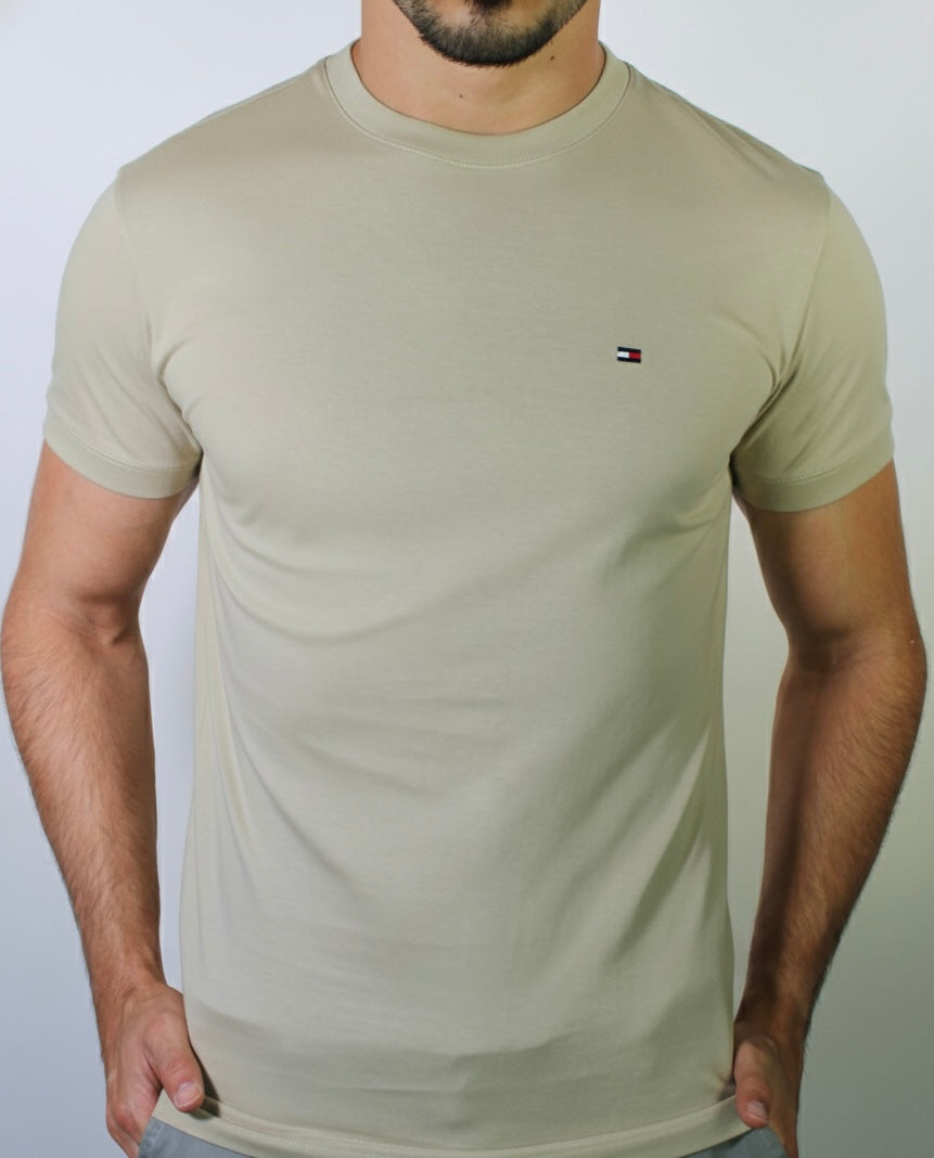 Camiseta TH Masculina Classic Nape - Cáqui