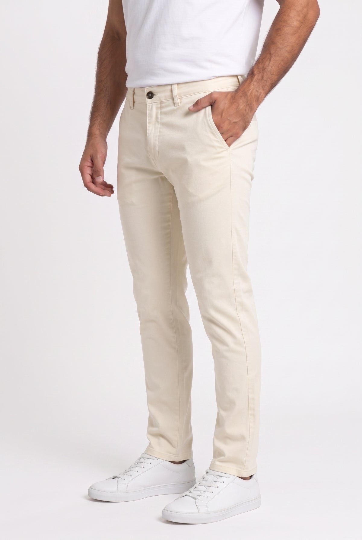 Calça Sarja Nobre Men - Creme