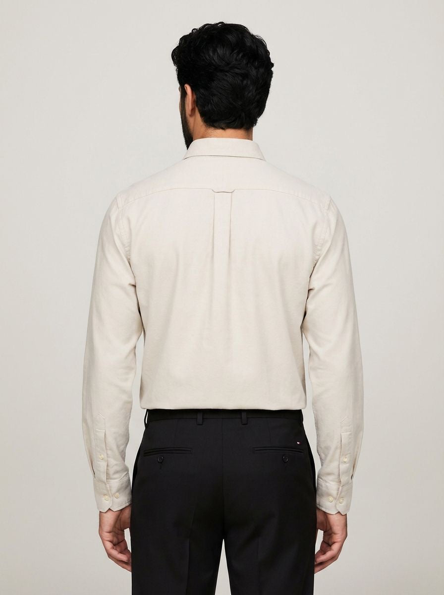Camisa Social Lisa Manga Longa TH Classic  - Areia