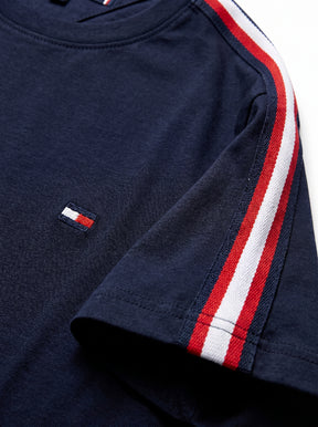 Camiseta TH Shoulder Stripe - Azul Marinho