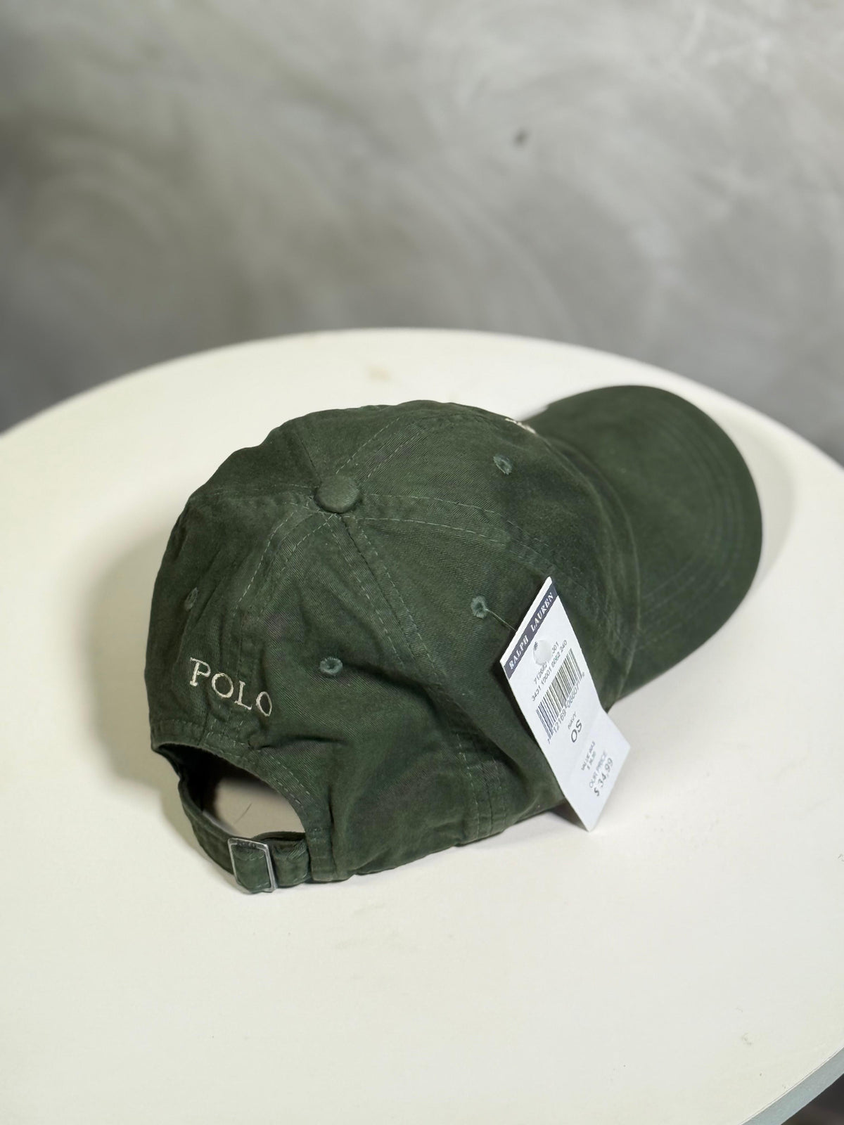 Boné Polo RL Classic - Verde Army Small Pony Creme