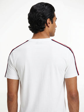 Camiseta TH Shoulder Stripe - Off White