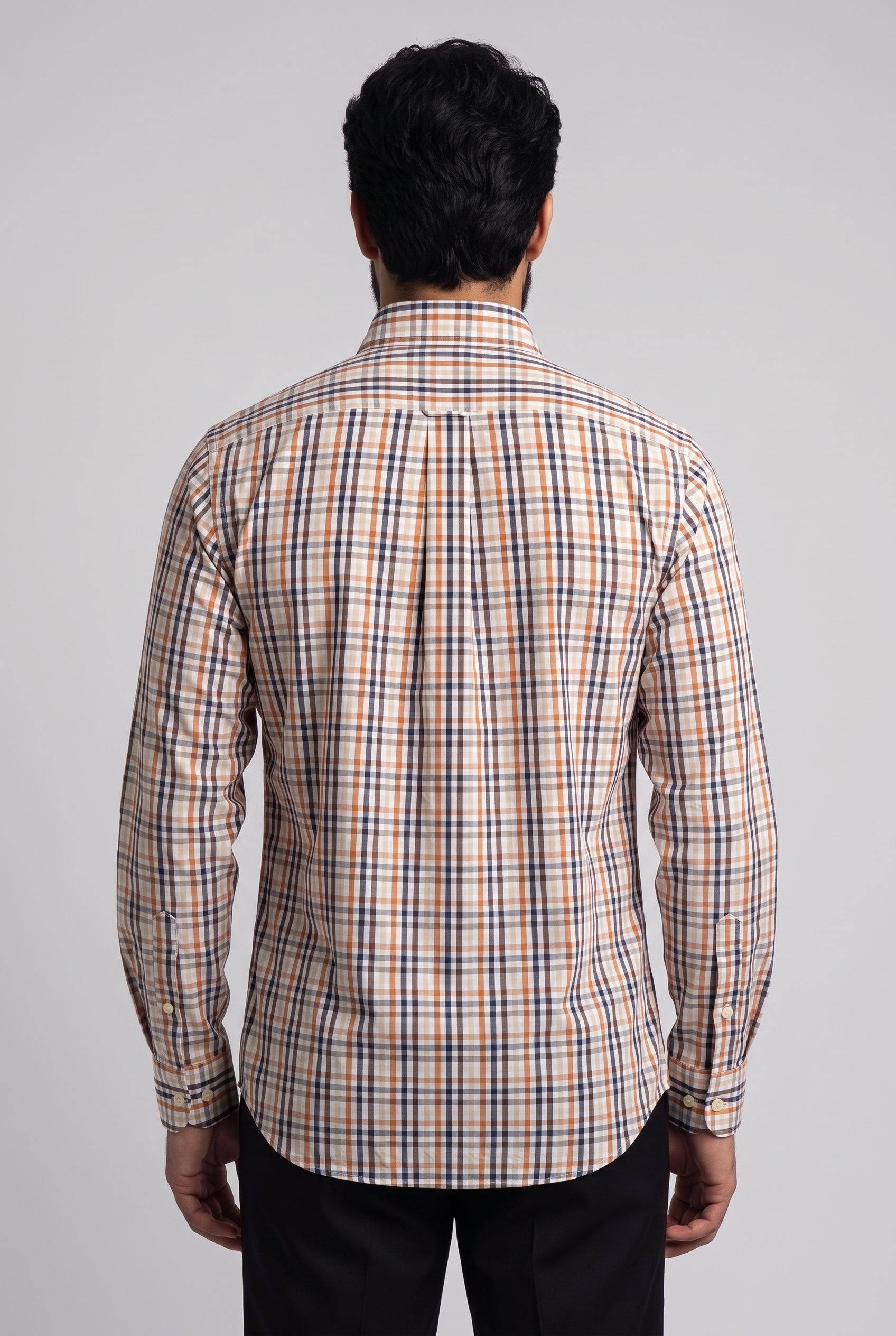 Camisa Social RL Longa - Aberdeen Xadrez Check Tons Terrosos
