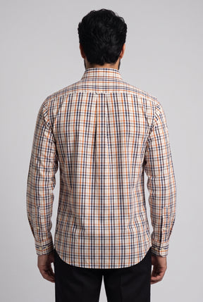 Camisa Social RL Longa - Aberdeen Xadrez Check Tons Terrosos