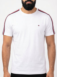Camiseta TH Shoulder Stripe - Off White