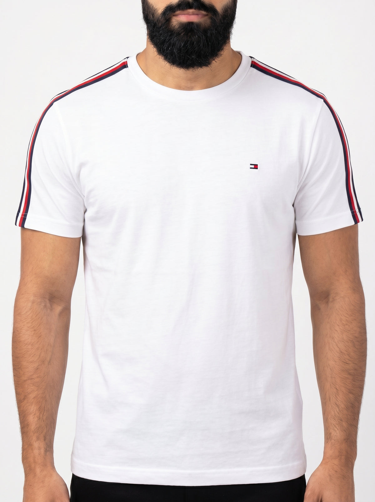 Camiseta TH Shoulder Stripe - Off White