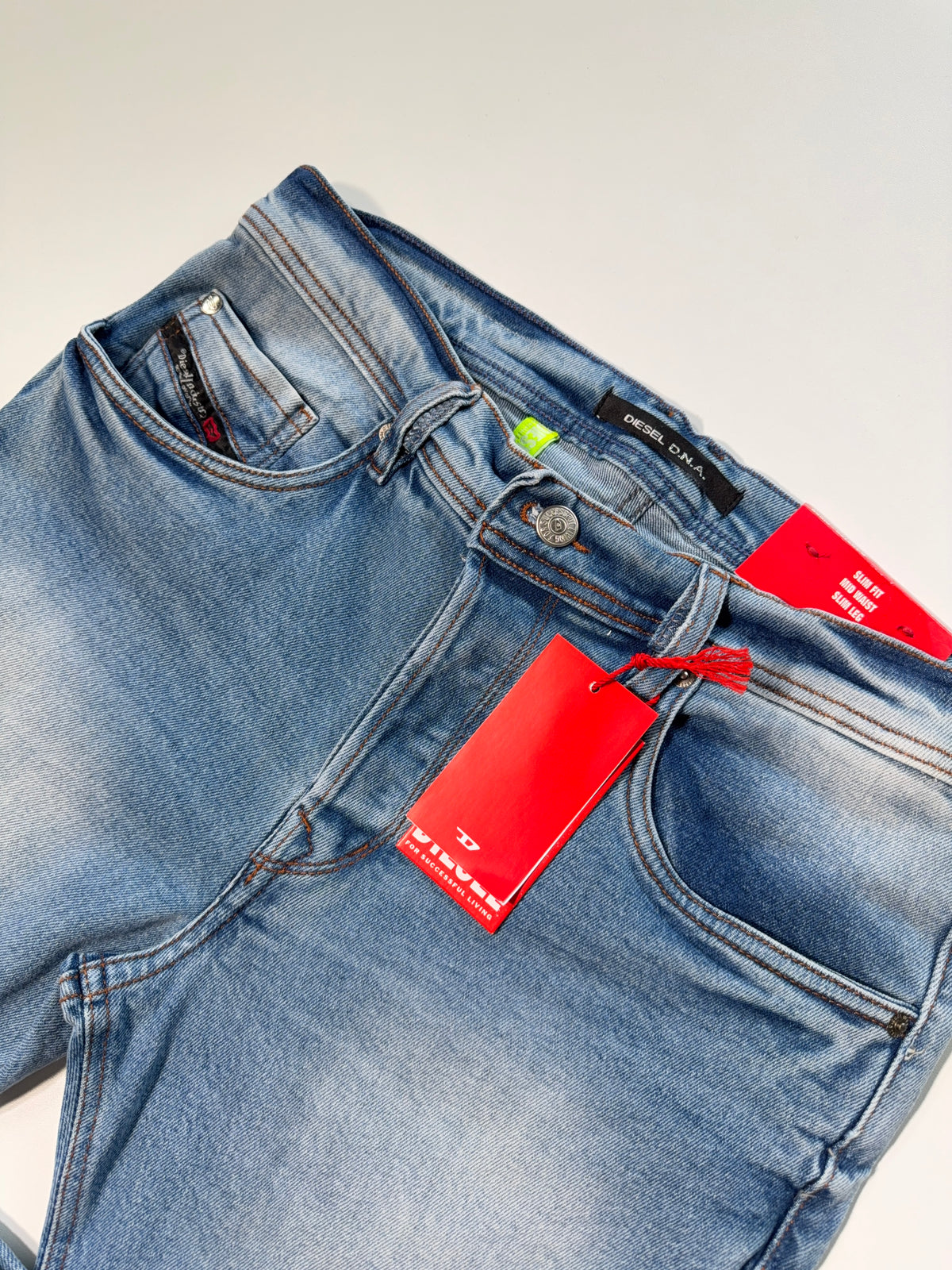 Calça Jeans DSL - Denim Light Wash Button Fly