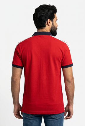 Camisa Gola Polo LCT Legacy Contrast Zip - Vermelha