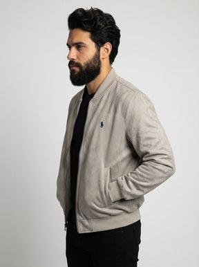 Jaqueta Suede RL Smart Modern Fit - Bege Acinzentado