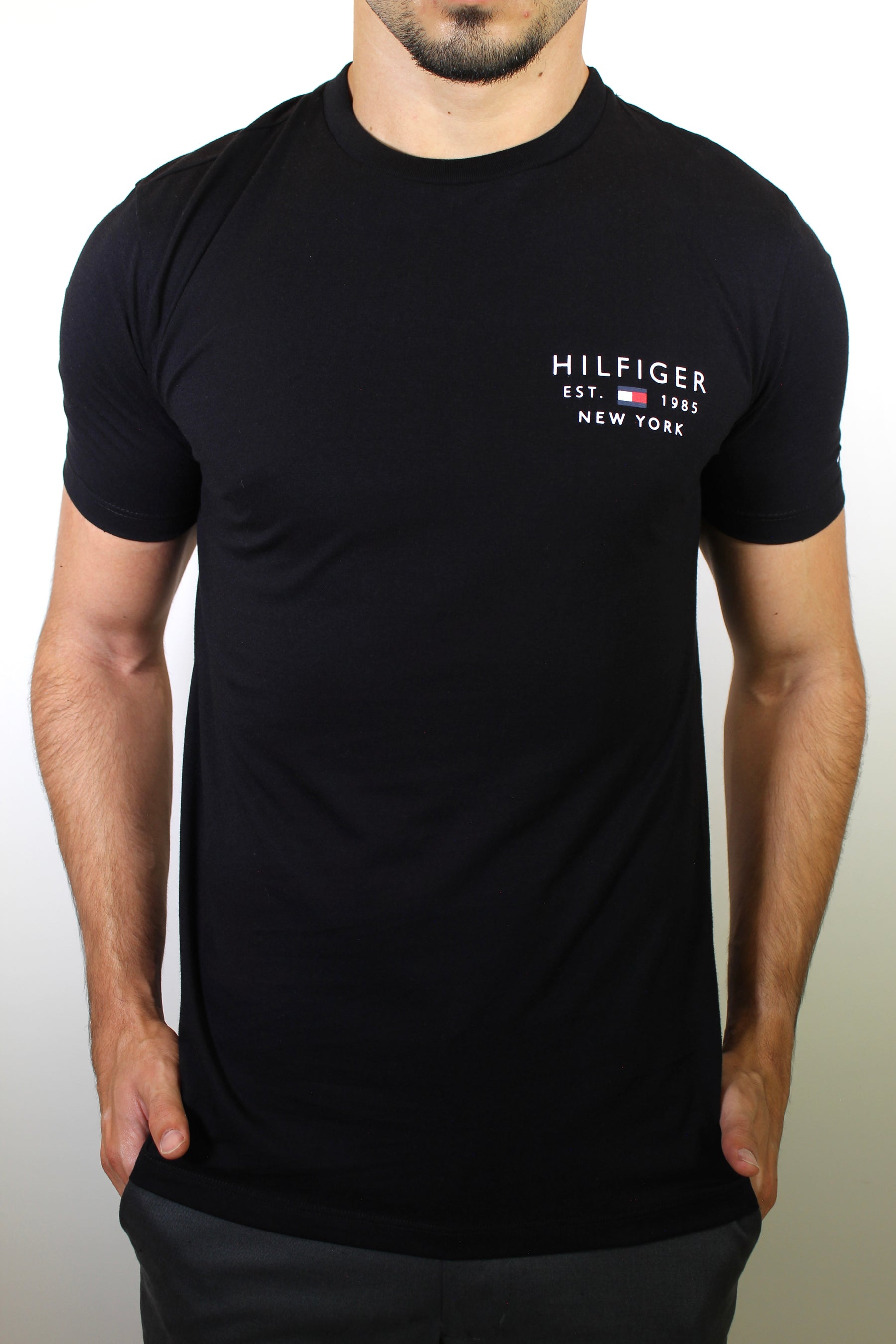 Camiseta TH Side Flag Urban NYC - Preta