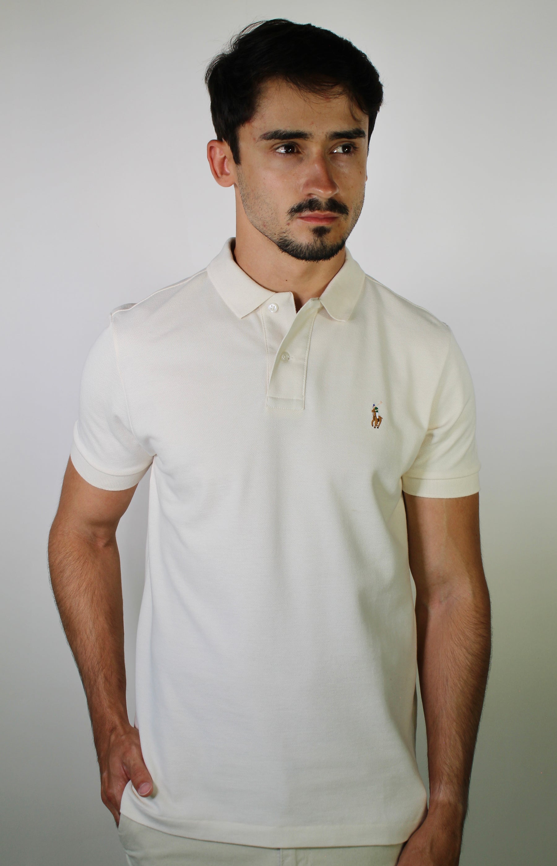 Camisa Gola Polo RL - Bege Small Pony Colorido