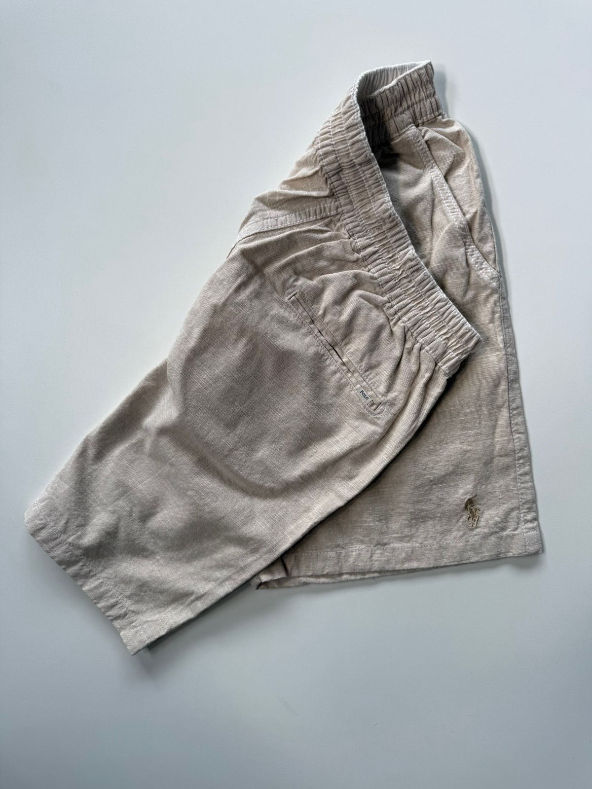 Short Linho RL Summer Fit - Creme