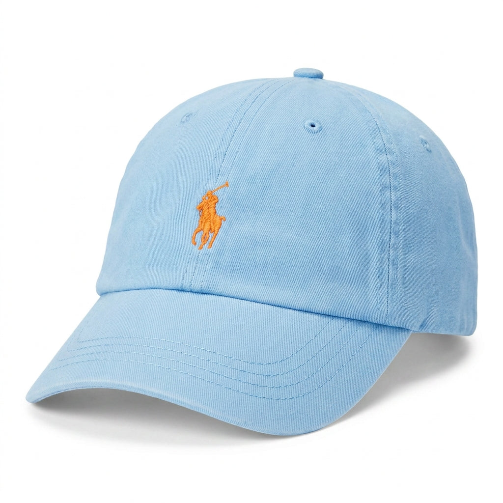 Boné Polo RL Classic - Azul Celeste Small Pony Laranja