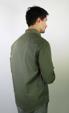 Camisa Social Lisa Manga Longa TH Classic  - Verde Oliva