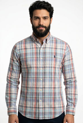 Camisa Social RL Manga Longa - Xadrez Grid Vintage