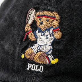 Boné Polo RL Tennis Bear - Preto Estonado