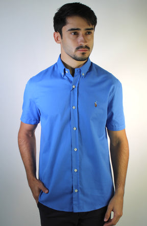 Camisa Social Manga Curta RL - Azul Celeste