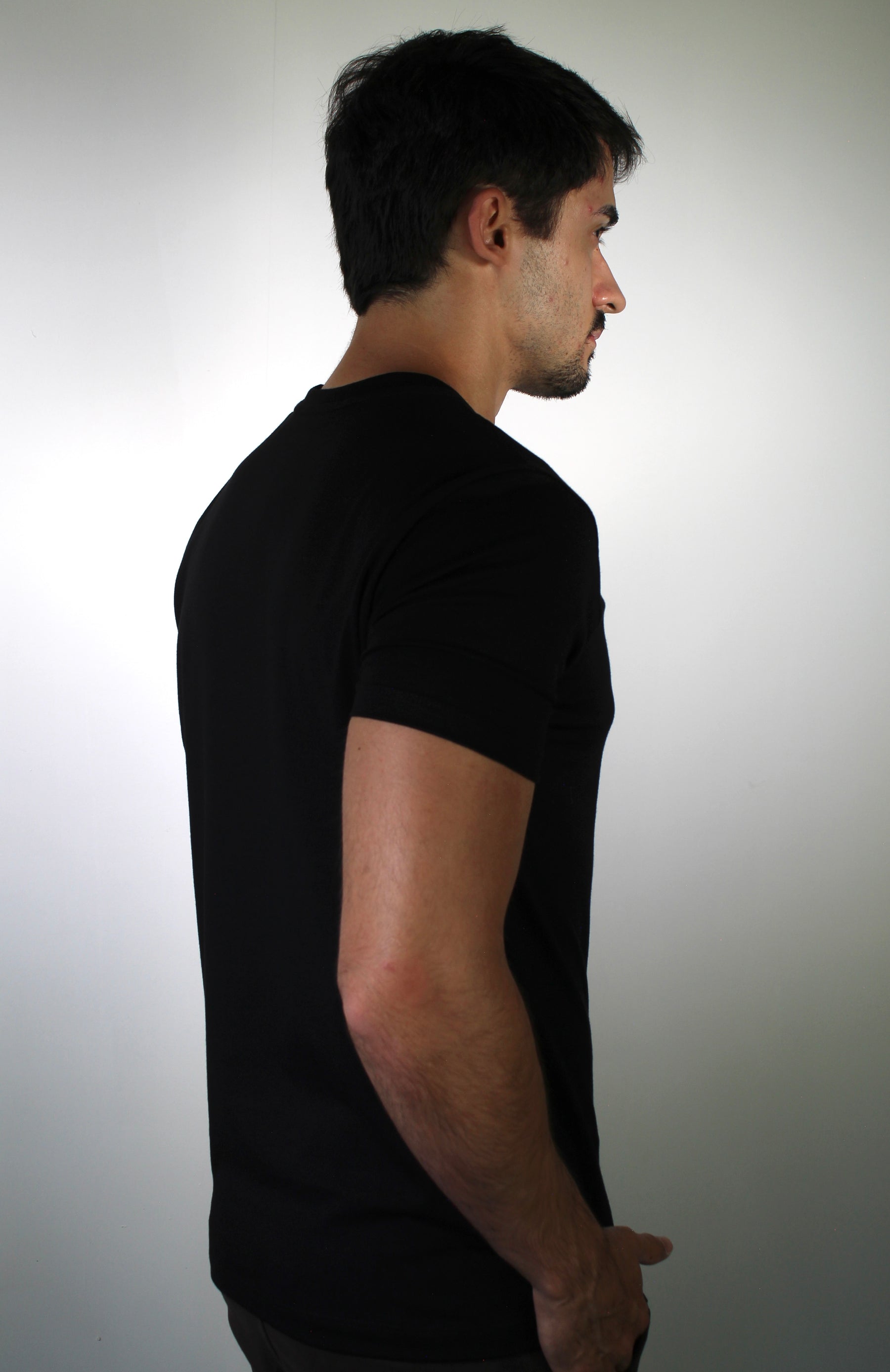 Camiseta AX Round Side Logo - Preta