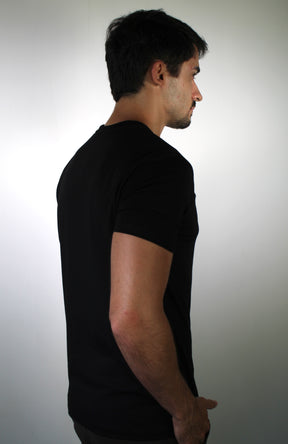 Camiseta AX Round Side Logo - Preta
