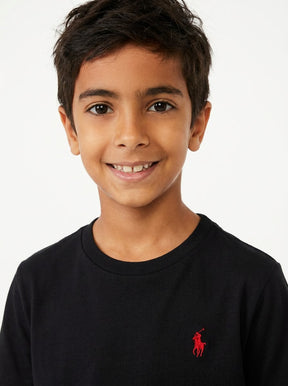 Camiseta RL Classic Infantil - Preta Small Pony Vermelho