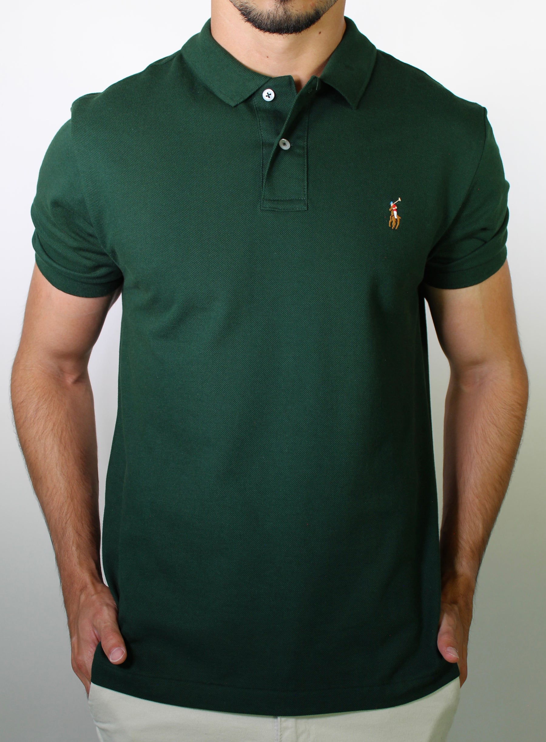 Camisa Gola Polo RL - Verde Floresta Small Pony Colorido