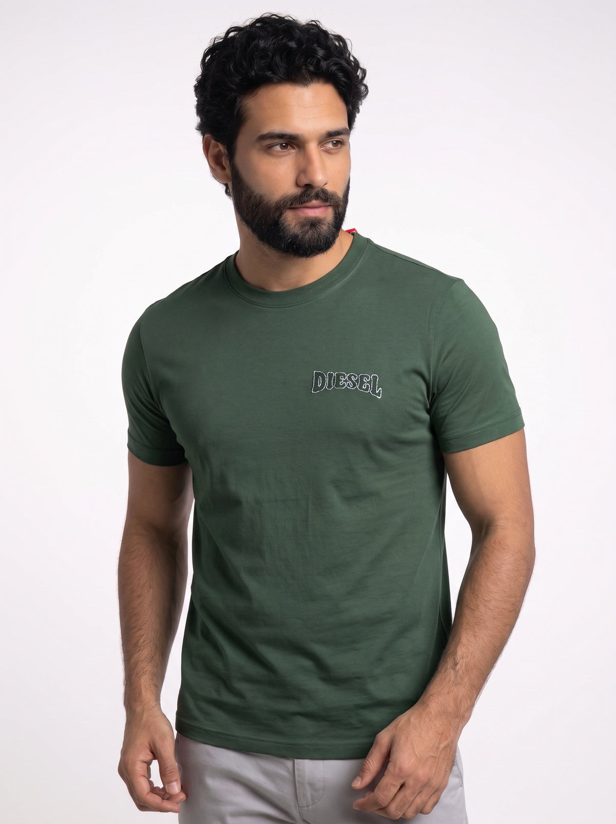 Camiseta DSL Outline Stitch Logo - Verde Musgo