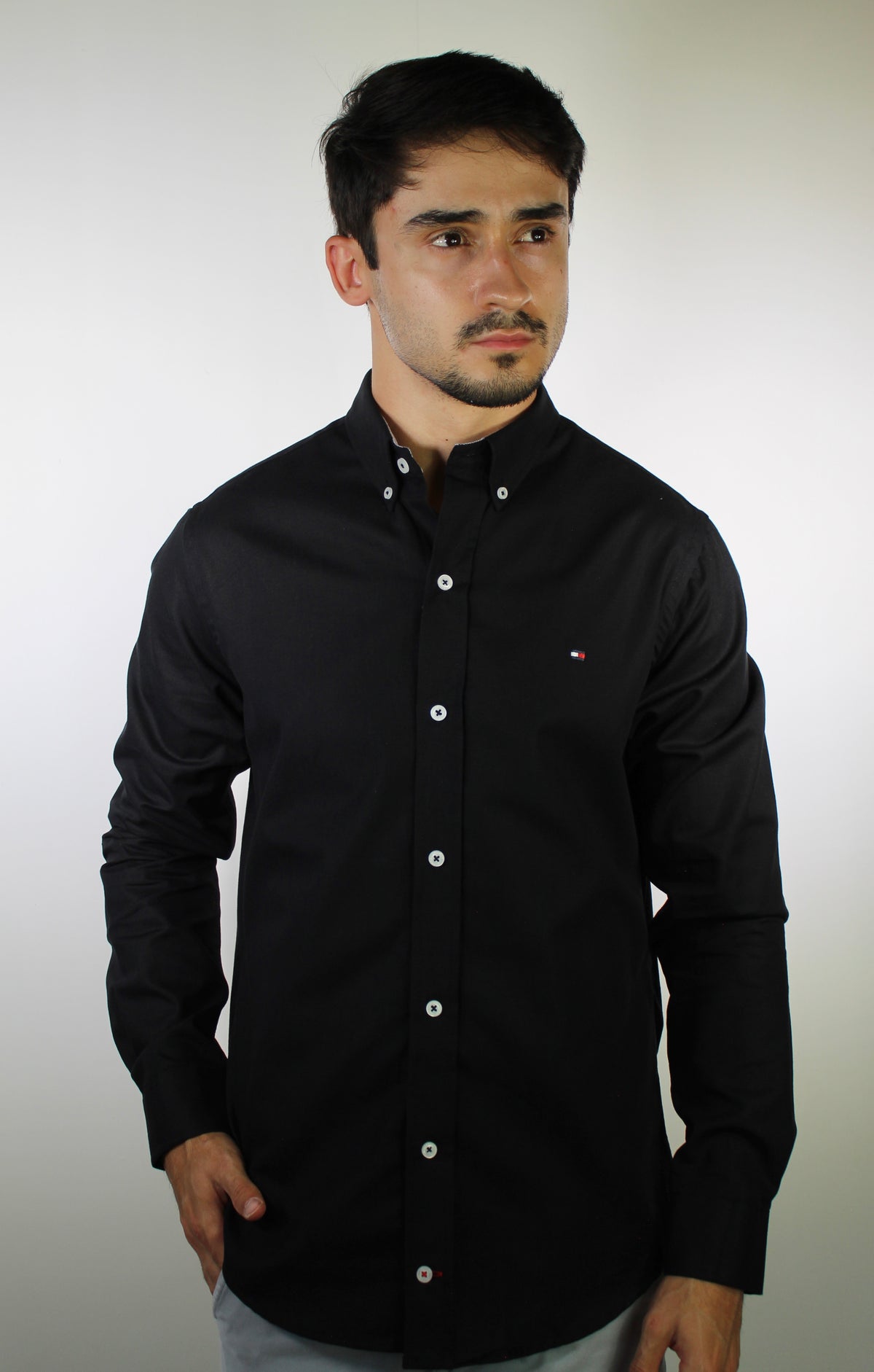 Camisa Social Lisa Manga Longa TH Classic  - Preta
