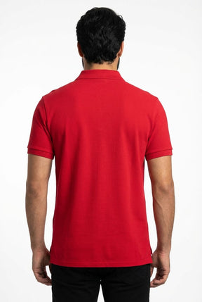 Camisa Gola Polo RL - Vermelha Small Pony Azul