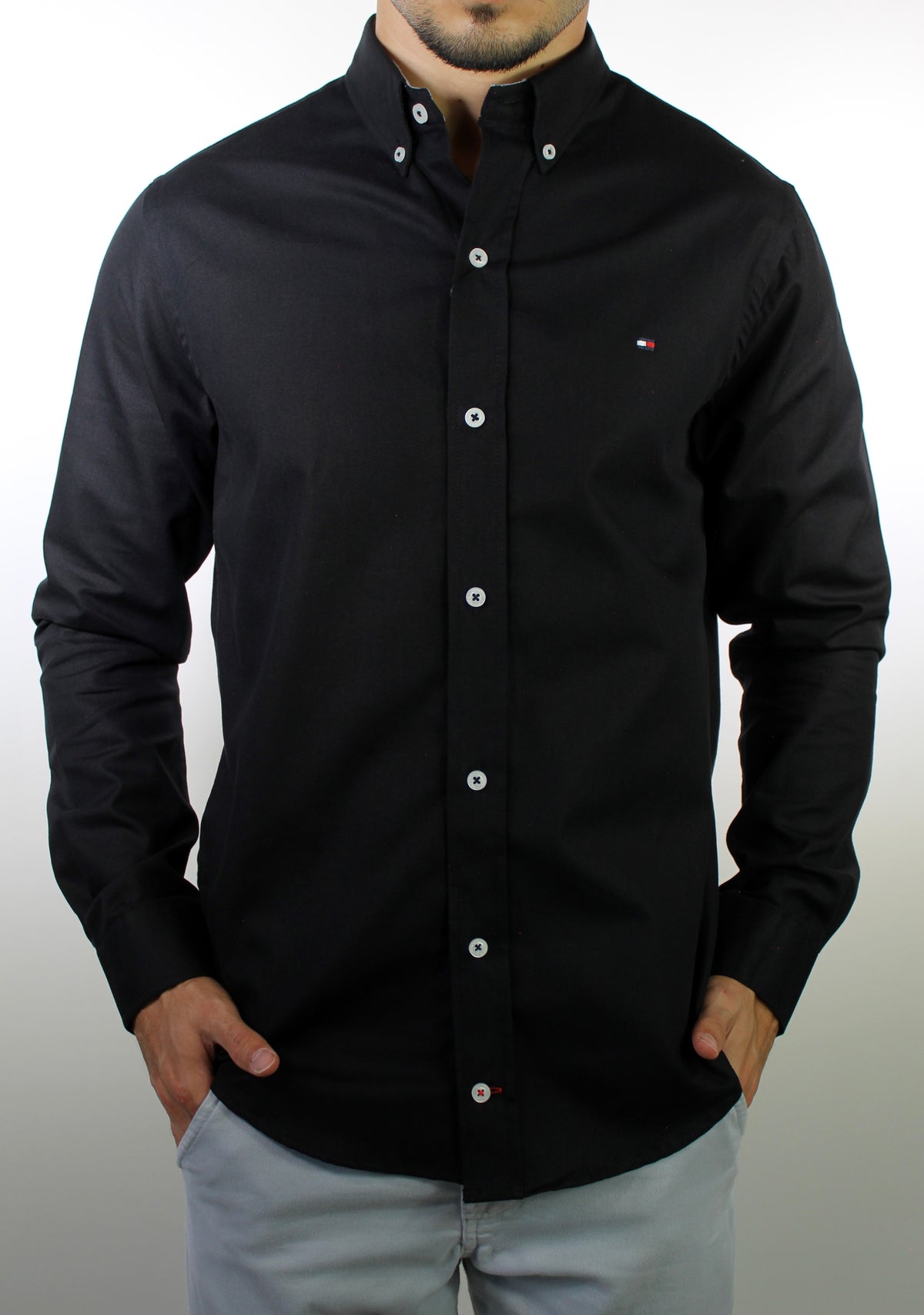 Camisa Social Lisa Manga Longa TH Classic  - Preta