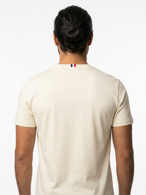 Camiseta TH Old School Stripe Brand - Off White