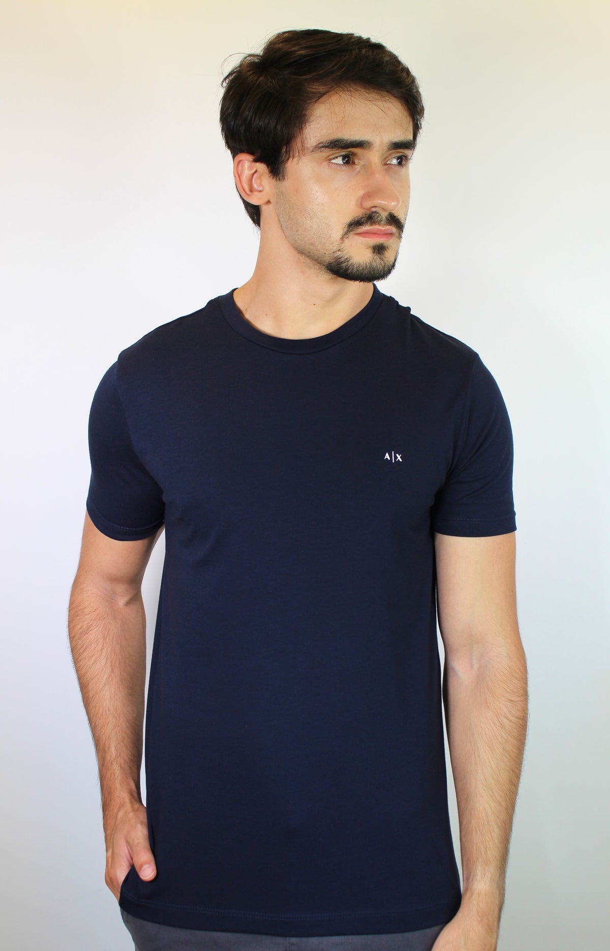 Camiseta A|X Minimal Navy Logo - Azul Marinho