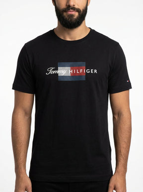 Camiseta TH Grid Flag Urban Concept - Preta