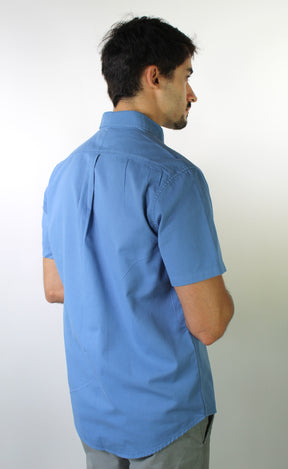 Camisa Social Manga Curta RL - Azul Médio
