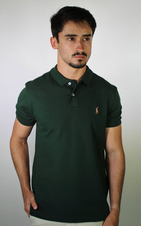 Camisa Gola Polo RL - Verde Floresta Small Pony Colorido