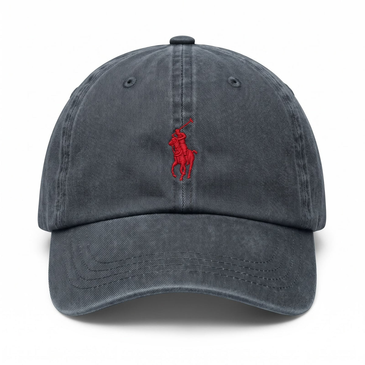 Boné Polo RL Classic - Chumbo Small Pony Vermelho