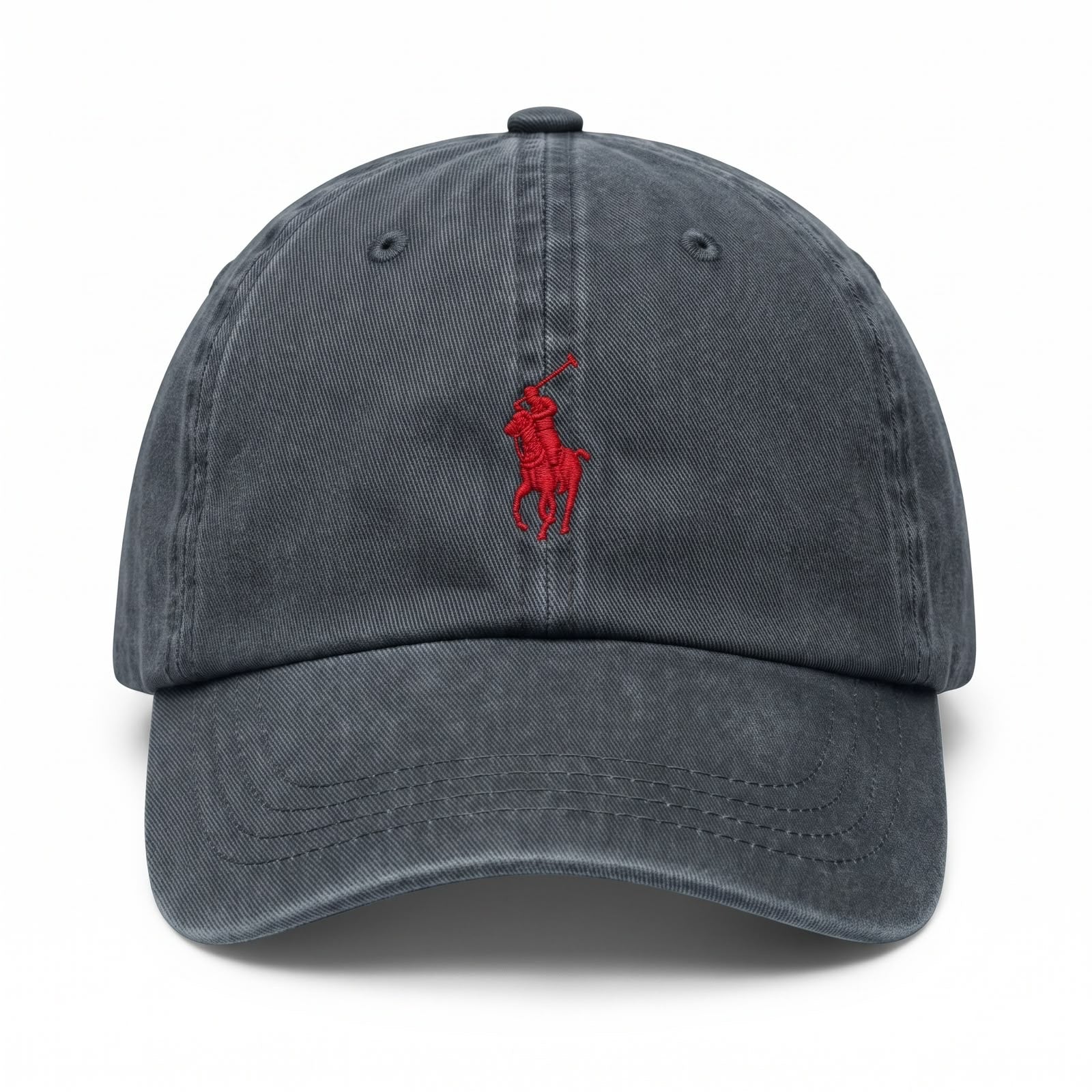 Boné Polo RL Classic - Chumbo Small Pony Vermelho