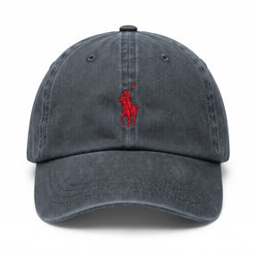 Boné Polo RL Classic - Chumbo Small Pony Vermelho