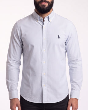 Camisa RL Manga Longa - Harrogate Streak Listrada Azul