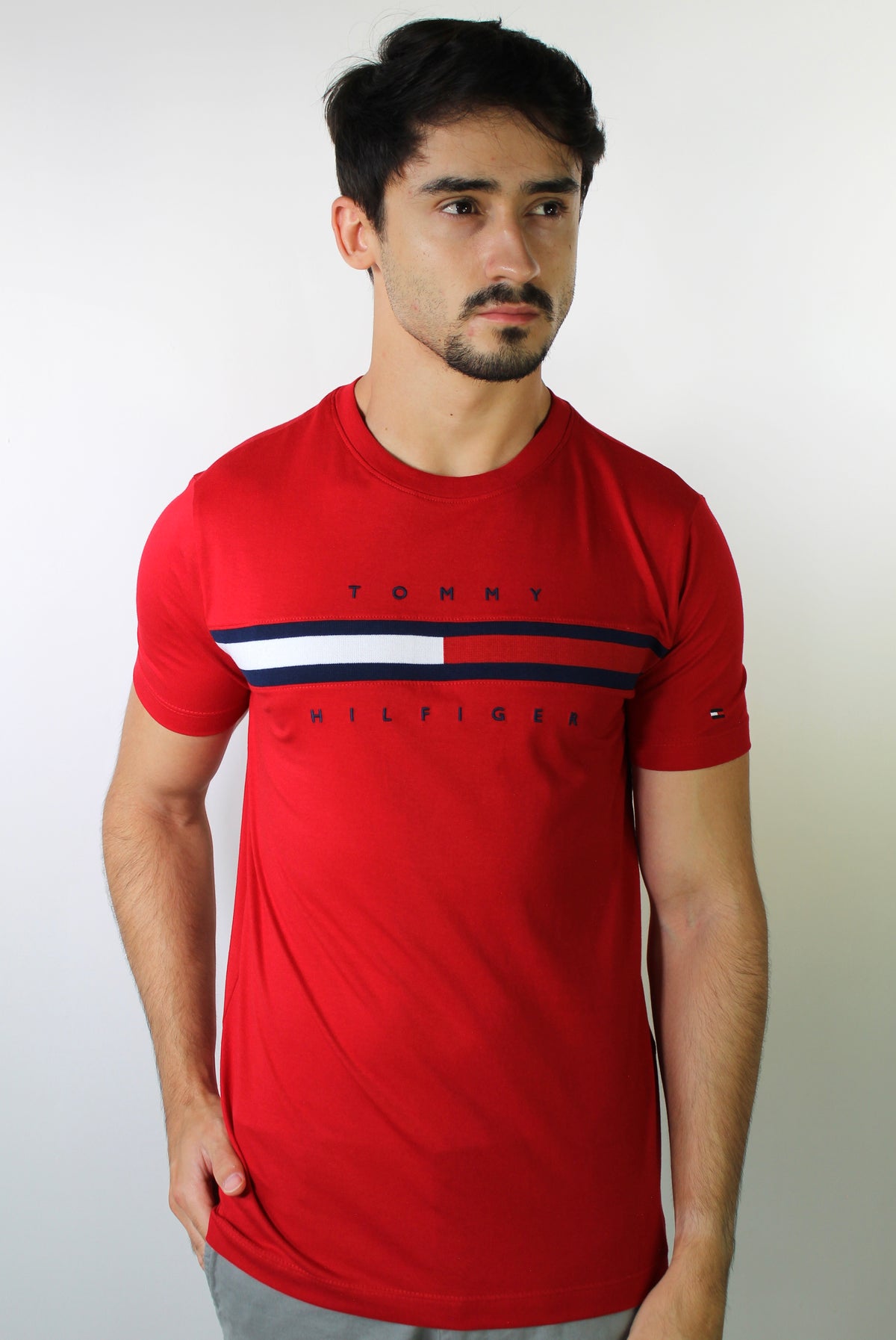 Camiseta TH Flag Stripe - Vermelha